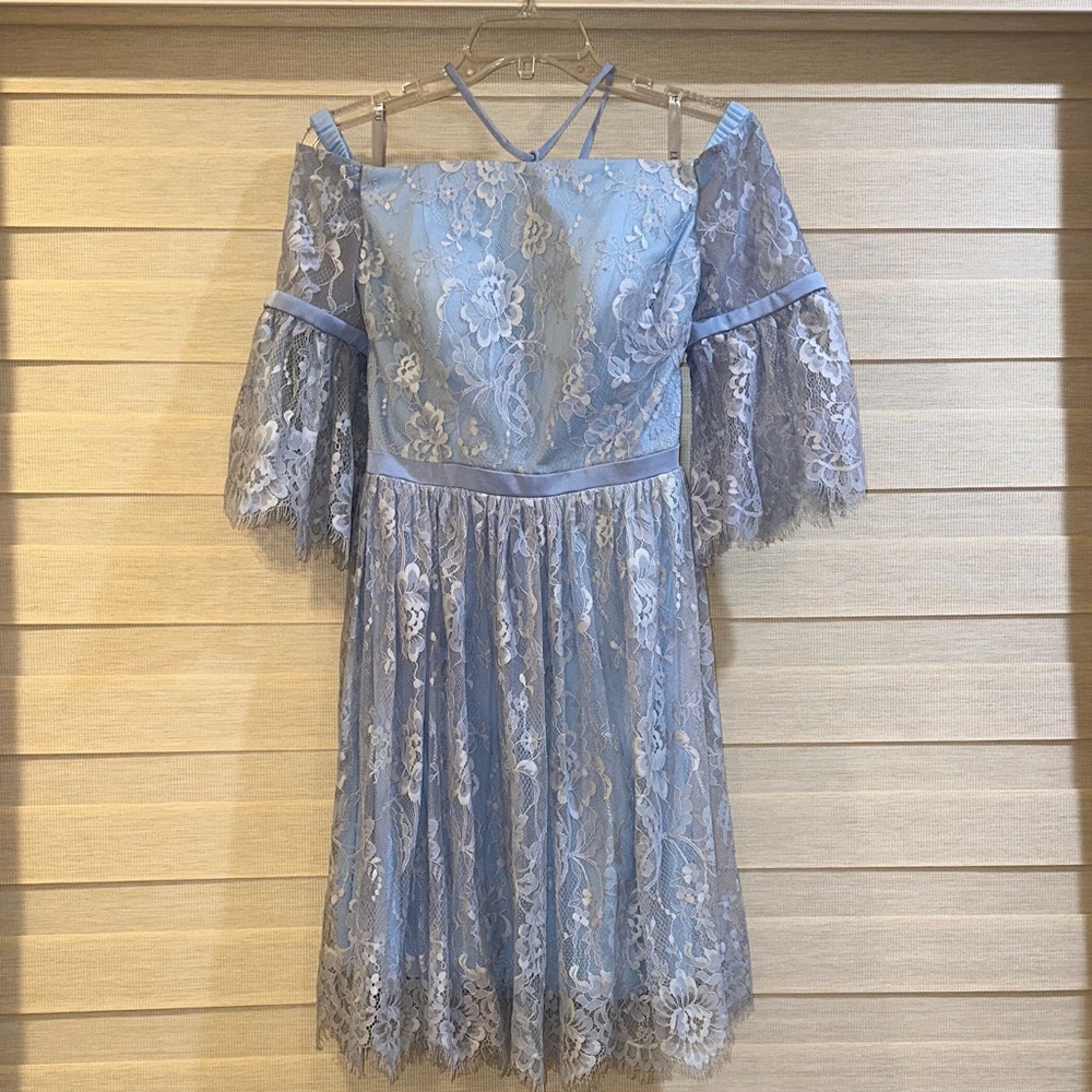 NEW Women's Blue Lace Off-Shoulder Dress